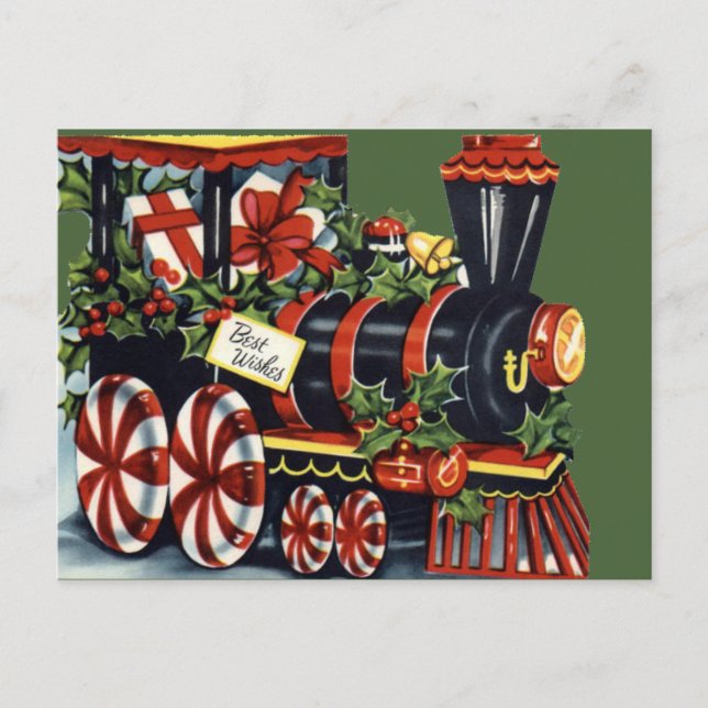 Carte postale Vintage Christmas Train (Devant)