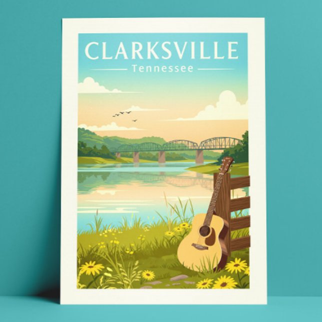 Carte Postale Vintage Clarksville Tennessee (Créateur téléchargé)