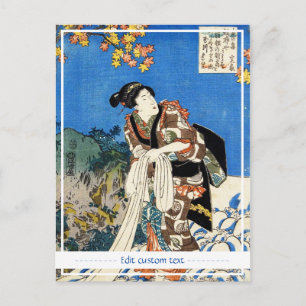 Carte Postale Vintage classique ukiyo-e geisha Utagawa