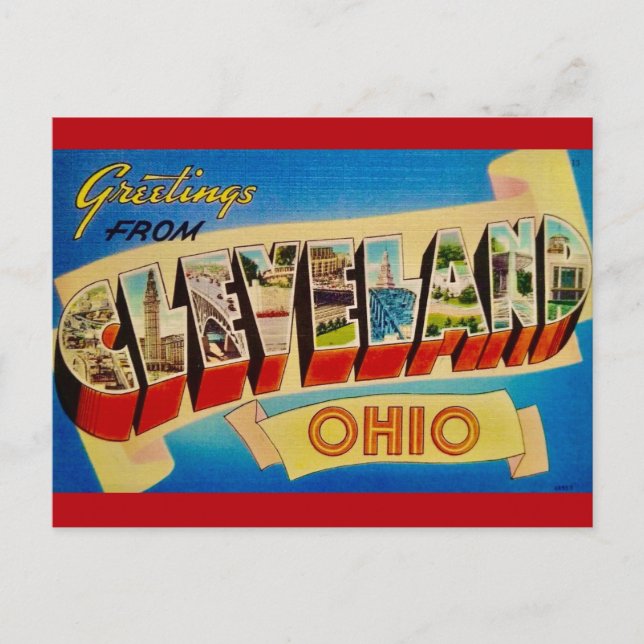 Carte postale Vintage Cleveland Ohio (Devant)