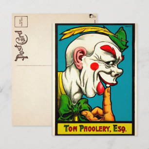 Carte postale vintage Clown Art