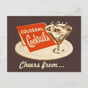 Carte Postale vintage - Cocktails Colossaux