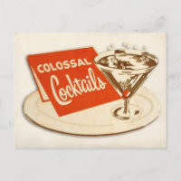 Carte Postale vintage - Cocktails Colossaux