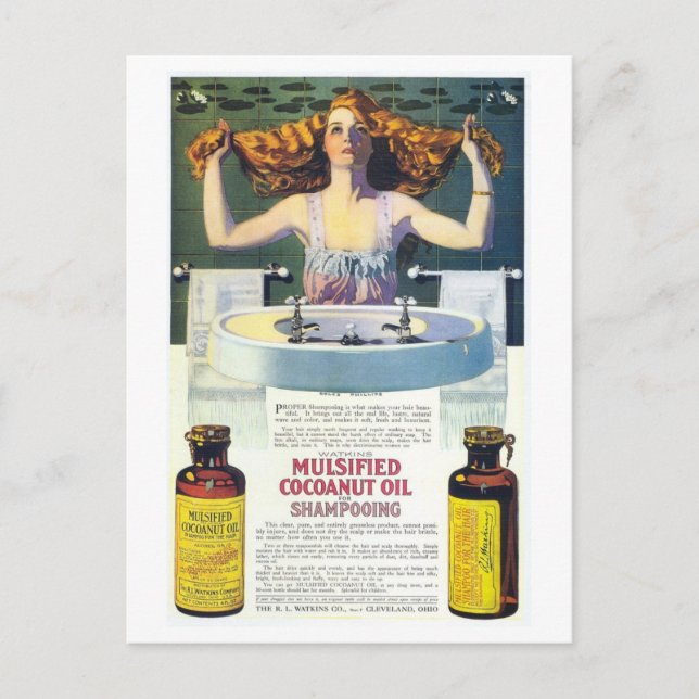 Carte Postale Vintage Coles Phillips shampooing Art nouveau et (Devant)