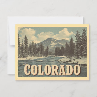 Carte Postale Vintage Colorado Travel