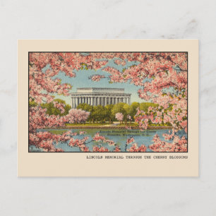 Carte Postale Vintage commémoratif de Washington, D.C. Lincoln
