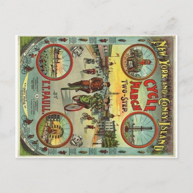 Carte postale Vintage Coney Island (Devant)