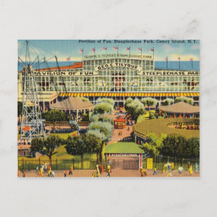 Carte Postale Vintage, Coney Island, New York