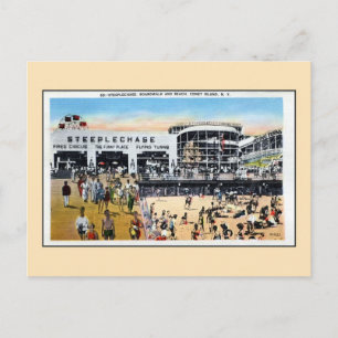 Carte Postale Vintage Coney Island steeplechase promenade