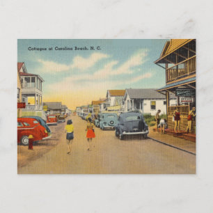 Carte Postale Vintage, Cottages à Carolina Beach Caroline du Nor