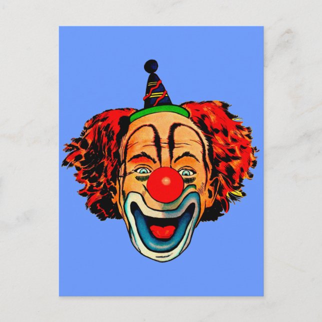 Carte Postale Vintage Crazy Clown (Devant)
