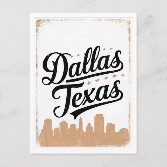Carte Postale Vintage Dallas Texas (Devant)