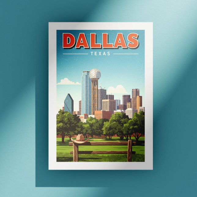Carte Postale Vintage Dallas Texas (Créateur téléchargé)