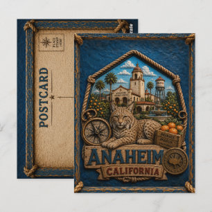 Carte postale vintage d'Anaheim Californie