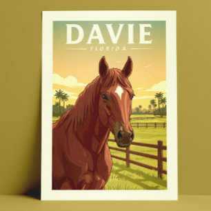 Carte Postale Vintage Davie Floride