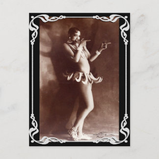 Carte postale vintage de banane de Vaudville