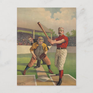 Carte postale vintage de baseball