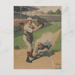 Carte postale vintage de baseball