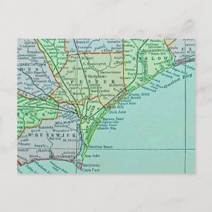 Carte postale vintage de la côte de Géorgie
