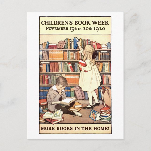 Carte postale vintage de la semaine du livre pour  (Devant)