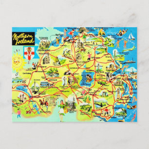 Carte postale vintage de l'Irlande du Nord
