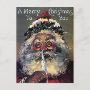 Carte postale vintage de Noël Père Noël