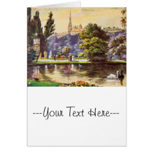Carte postale vintage de parc de Vienne