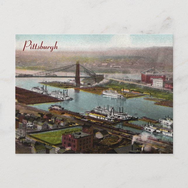 Carte postale vintage de Pittsburgh 1800 (Devant)