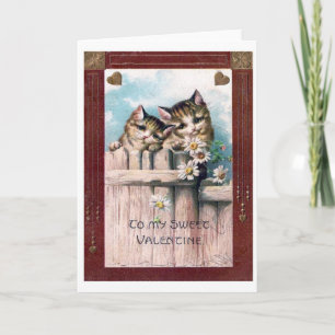 Carte postale vintage de Saint-Valentin,