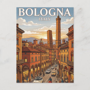 Carte postale vintage de voyage Bologne, Italie