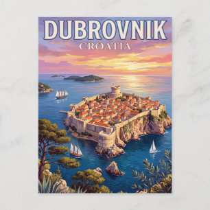 Carte postale vintage de voyage Dubrovnik