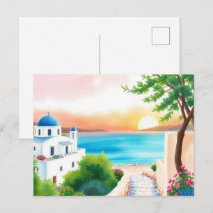 Carte postale vintage de voyage en Grèce