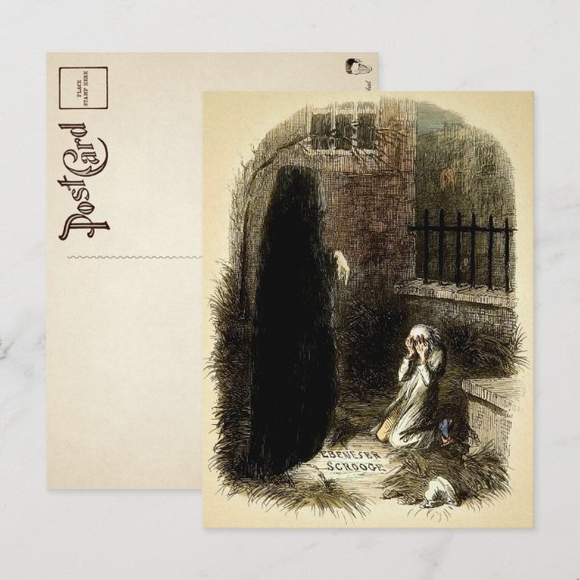 Carte postale vintage d'Ebenezer Scrooge (Devant / Derrière)