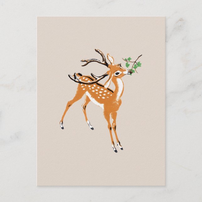 Carte Postale Vintage Deer (Devant)