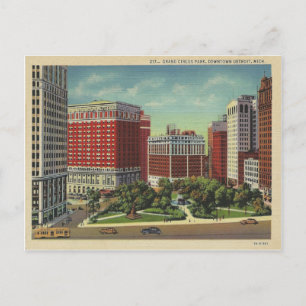 Carte Postale Vintage Detroit Michigan