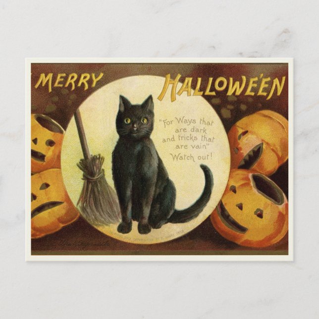 Carte postale vintage d'Halloween (Devant)