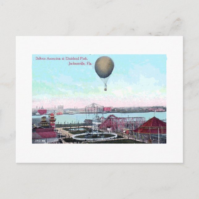 Carte postale vintage Dixieland Park Jacksonville  (Devant)