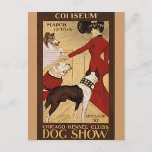Carte Postale Vintage dog show