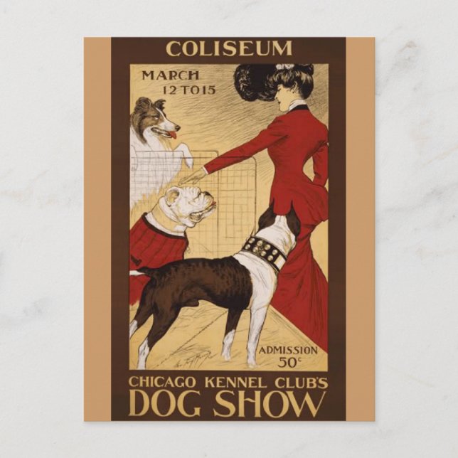 Carte Postale Vintage dog show (Devant)