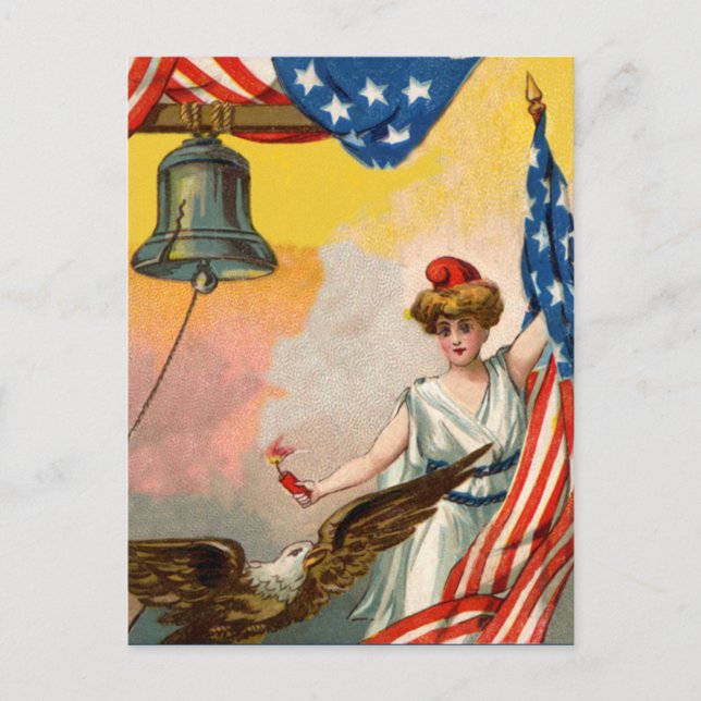 Carte postale vintage du 4 juillet (Devant)