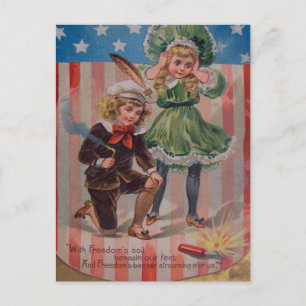 Carte postale vintage du 4 juillet