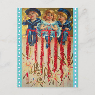 Carte postale vintage du 4 juillet