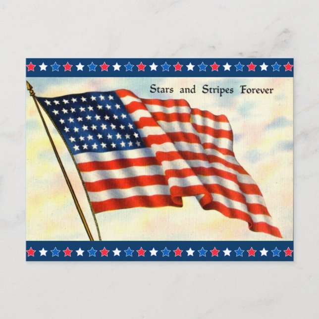 Carte postale vintage du 4 juillet (Devant)