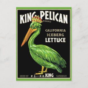 Carte postale vintage du Étiquette Crate