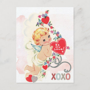 Carte postale vintage du jour des valentines