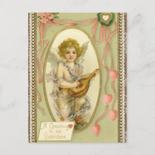 Carte postale vintage du jour des valentines