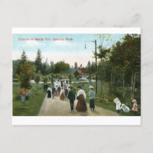 Carte postale Vintage du Manito Park Spokane