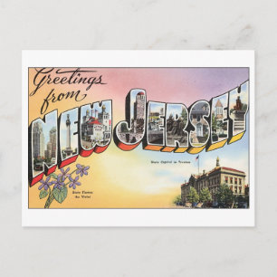 Carte postale vintage du New Jersey