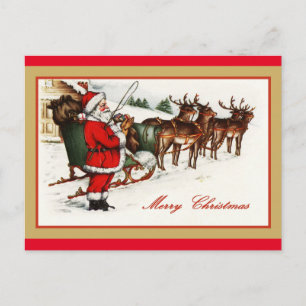 Carte postale vintage du Père Noël