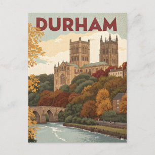 Carte Postale Vintage Durham Travel